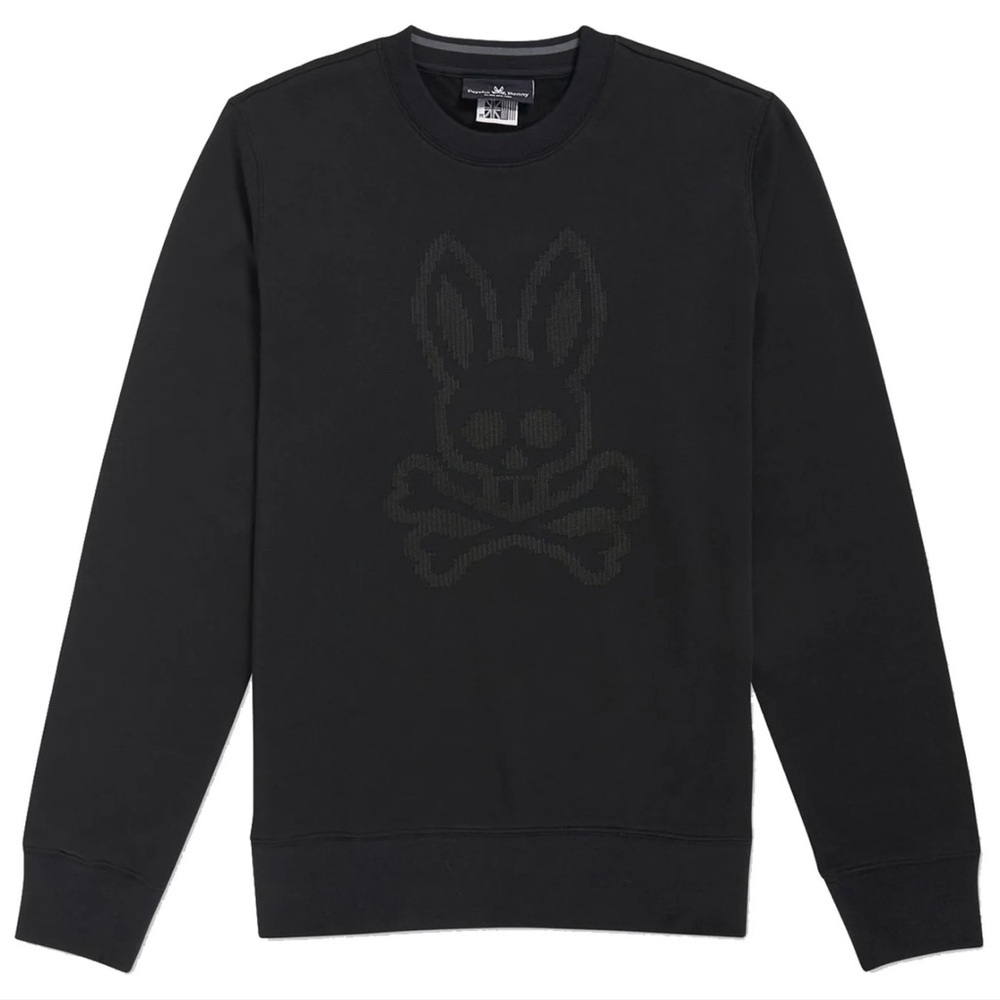 Psycho Bunny Siddick Logo Sweatshirt - Black Sz L